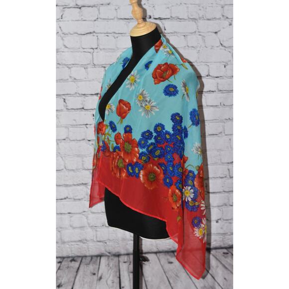 ST. JOHN SPORT Silk Floral Scarf 53